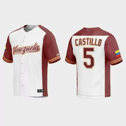Max Castillo Venezuela Baseball 2023 World Baseball Classic Replica Jersey – White