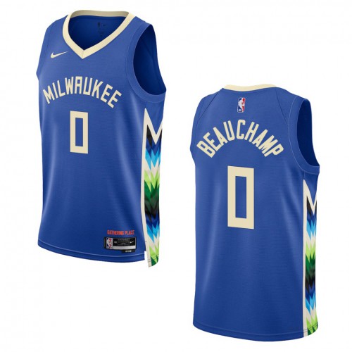Milwaukee Milwaukee Bucks #0 MarJon Beauchamp Unisex Royal 2022-23 Swingman Jersey - City Edition Mens