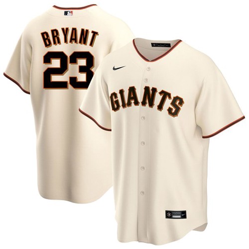 San Francisco San Francisco Giants #23 Kris Bryant Men's Cream Home Game Jersey Men's