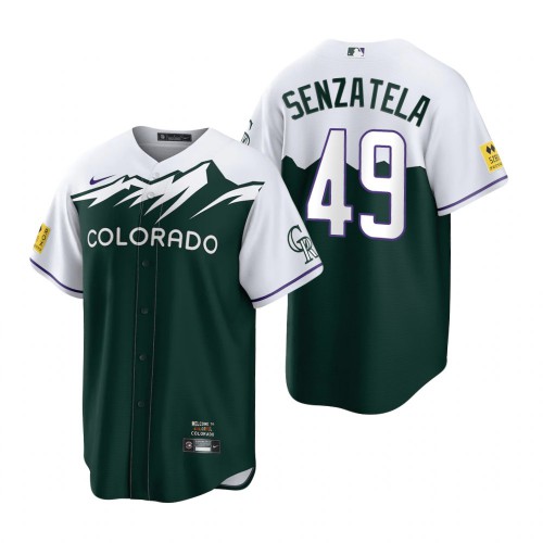 Colorado Colorado Rockies #49 Antonio Senzatela Green Men's 2022 City Connect Game Jersey Men's