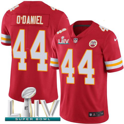 Kansas City Chiefs #44 Dorian O'Daniel Red Super Bowl LIV 2020 Team Color Youth Stitched Vapor Untouchable Limited Jersey Youth