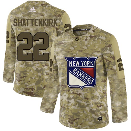 Adidas New York Rangers #22 Kevin Shattenkirk Camo Authentic Stitched Jersey Men's