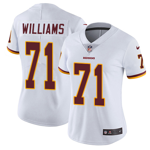 Washington Commanders #71 Trent Williams White Women's Stitched Vapor Untouchable Limited Jersey Womens