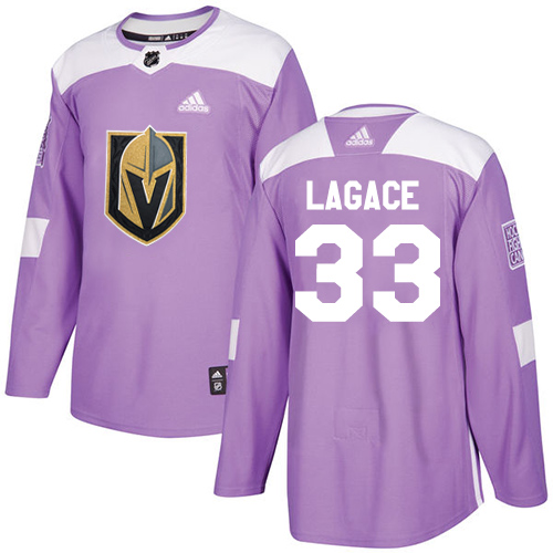 Adidas Golden Vegas Golden Knights #33 Maxime Lagace Purple Authentic Fights Cancer Stitched Youth Jersey Youth