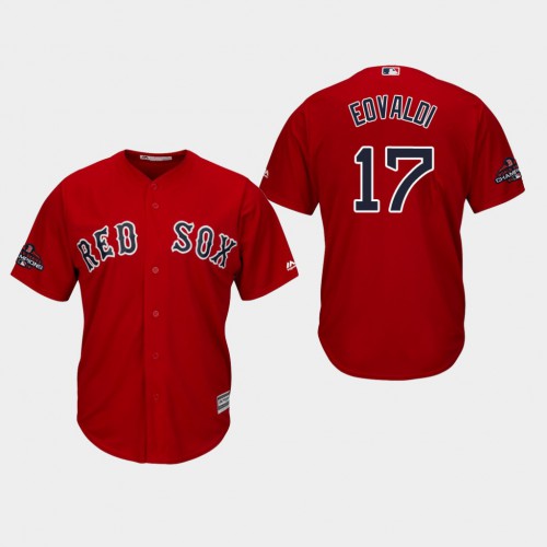 Boston Red Sox #17 Nathan Eovaldi Red New Cool Base 2018 World Series Champions Stitched Jersey Men's