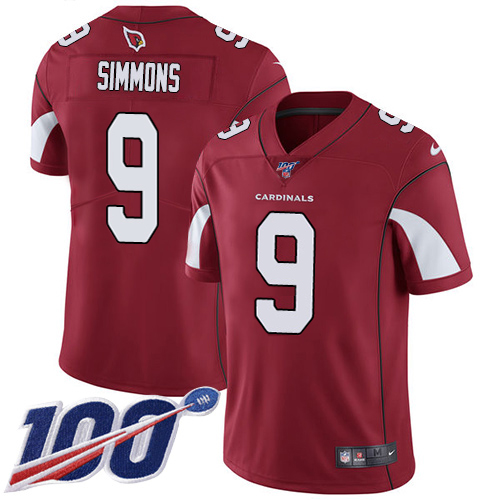 Cardinals #9 Isaiah Simmons Red Team Color Youth Stitched 100th Season Vapor Untouchable Limited Jersey