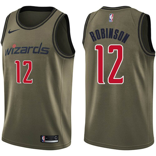 Washington Wizards #12 Jerome Robinson Green Salute to Service Youth Swingman Jersey Youth