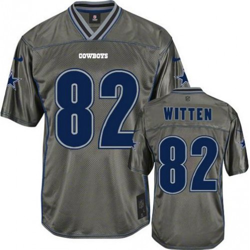 Dallas Cowboys #82 Jason Witten Grey Youth Stitched Elite Vapor Jersey Youth