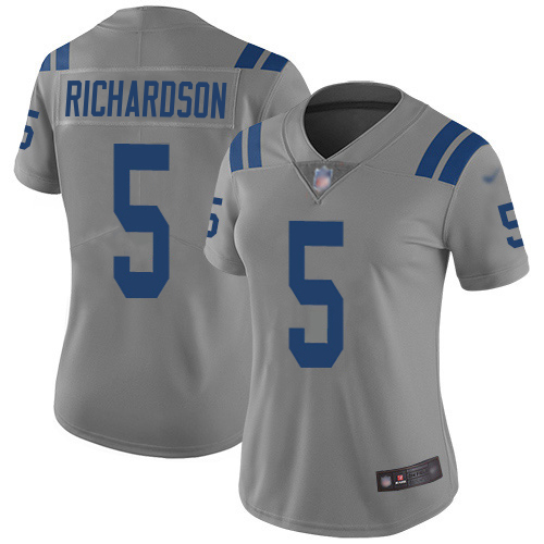 Colts #5 Anthony Richardson Gray Women's Stitched Limited Inverted Legend Jersey