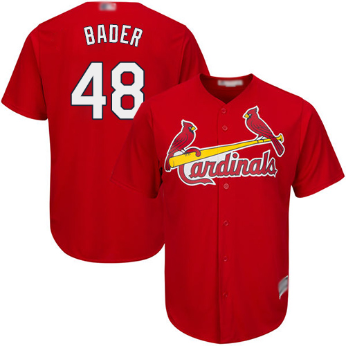 St.Louis Cardinals #48 Harrison Bader Red New Cool Base Stitched Jersey Men's