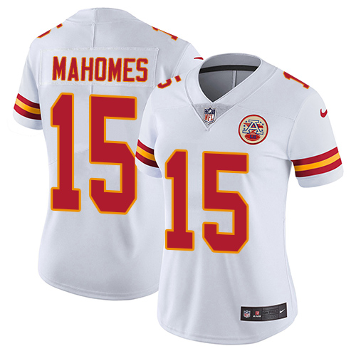 Chiefs #15 Patrick Mahomes White Women's Stitched Vapor Untouchable Limited Jersey