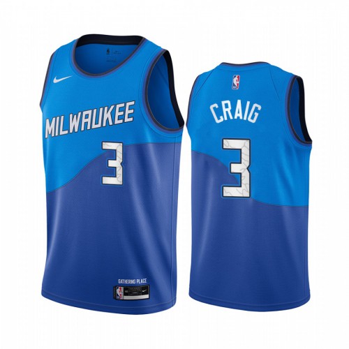 Milwaukee Bucks #3 Torrey Craig Blue Womens Swingman 2020-21 City Edition Jersey Womens