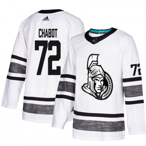 Adidas Ottawa Senators #72 Thomas Chabot White Authentic 2019 All-Star Stitched Jersey Men's