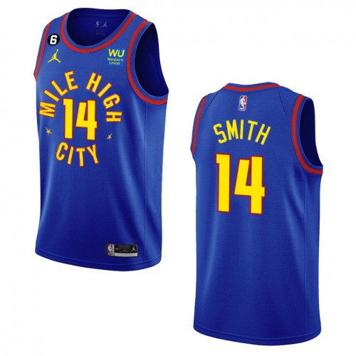 Denver Denver Nuggets #14 Ish Smith Navy Mens 2022-23 Statement Edition Jersey Mens