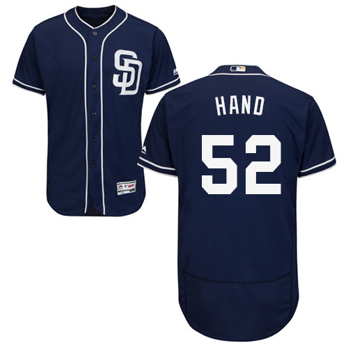 San Diego Padres #52 Brad Hand Navy Blue Flexbase Authentic Collection Stitched Jersey Men's