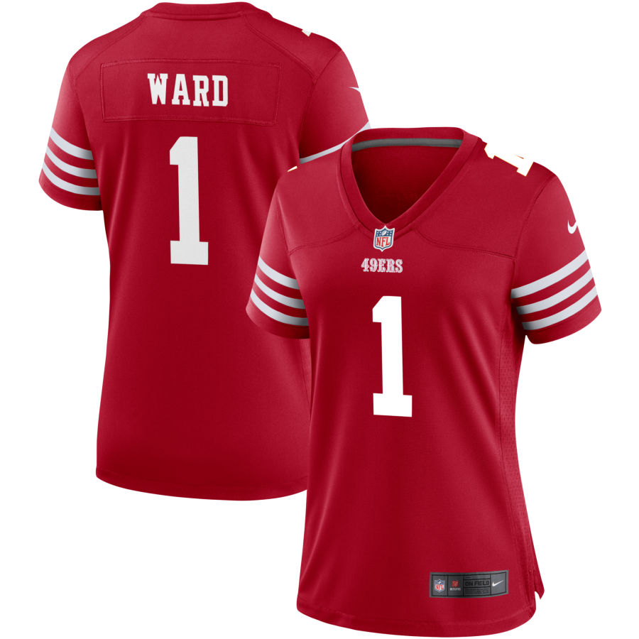 San Francisco 49ers #1 Jimmie Ward Women's 2022 Player Game Jersey - Scarlet