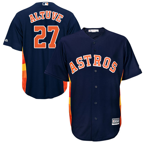 Houston Astros #27 Jose Altuve Navy Blue Cool Base Stitched Youth Jersey Youth