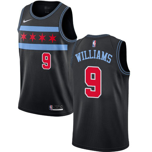 Chicago Bulls #9 Patrick Williams Black Womens Swingman City Edition 2018/19 Jersey Womens