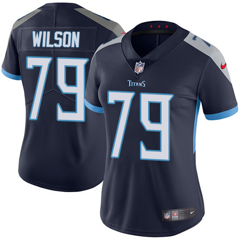Tennessee Titans #79 Isaiah Wilson Navy Blue Team Color Women's Stitched Vapor Untouchable Limited Jersey Womens