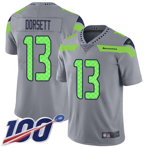 Seattle Seahawks #13 Phillip Dorsett Gray Youth Stitched Limited Inverted Legend 100th Season Jersey Youth