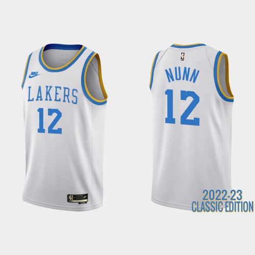 Los Angeles Los Angeles Lakers #12 Kendrick Nunn White Mens 2022-23 Classic Edition Jersey Mens