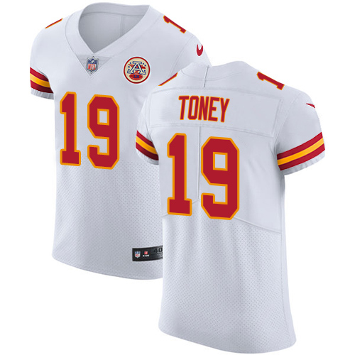 Chiefs #19 Kadarius Toney White Men's Stitched Vapor Untouchable Elite Jersey