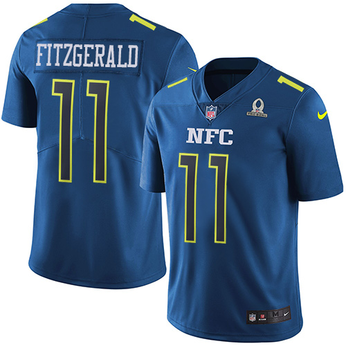 Cardinals #11 Larry Fitzgerald Navy Men's Stitched Limited NFC 2017 Pro Bowl Jersey