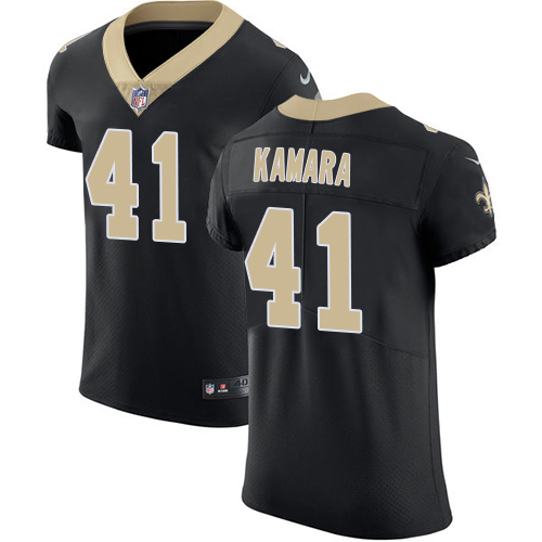 Saints #41 Alvin Kamara Black Team Color Men's Stitched Vapor Untouchable Elite Jersey