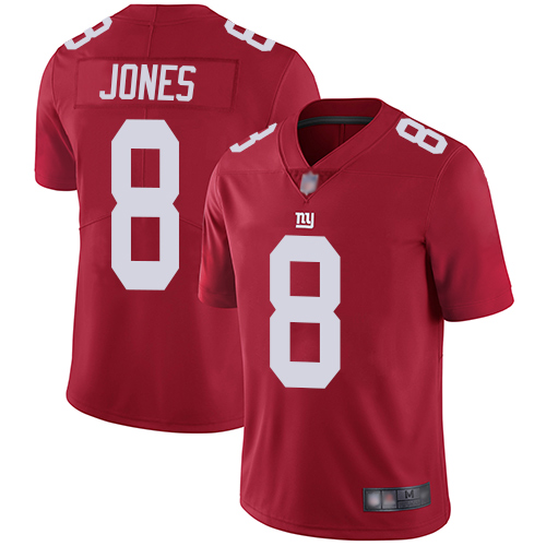 Giants #8 Daniel Jones Red Men's Stitched Limited Inverted Legend Jersey