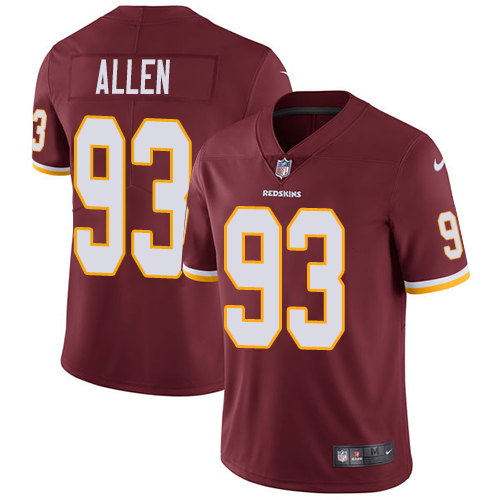 Commanders #93 Jonathan Allen Burgundy Red Team Color Youth Stitched Vapor Untouchable Limited Jersey