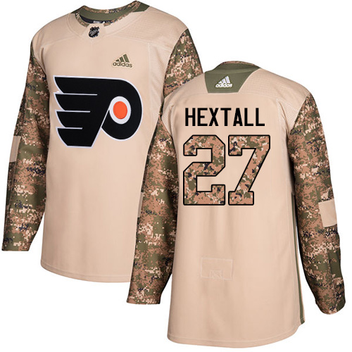 Adidas Philadelphia Flyers #27 Ron Hextall Camo Authentic 2017 Veterans Day Stitched Jersey Men's