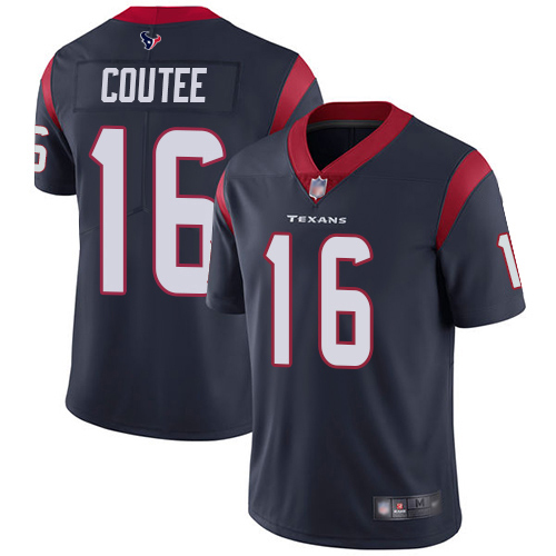 Houston Texans #16 Keke Coutee Navy Blue Team Color Men's Stitched Vapor Untouchable Limited Jersey Men's