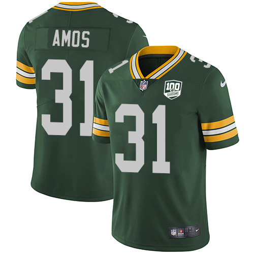 Green Bay Packers #31 Adrian Amos Green Team Color Men's 100th Season Stitched Vapor Untouchable Limited Jersey Men's