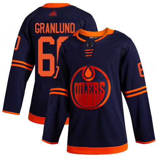 Adidas Edmonton Oilers #60 Markus Granlund Navy Alternate Authentic Stitched Youth Jersey Youth