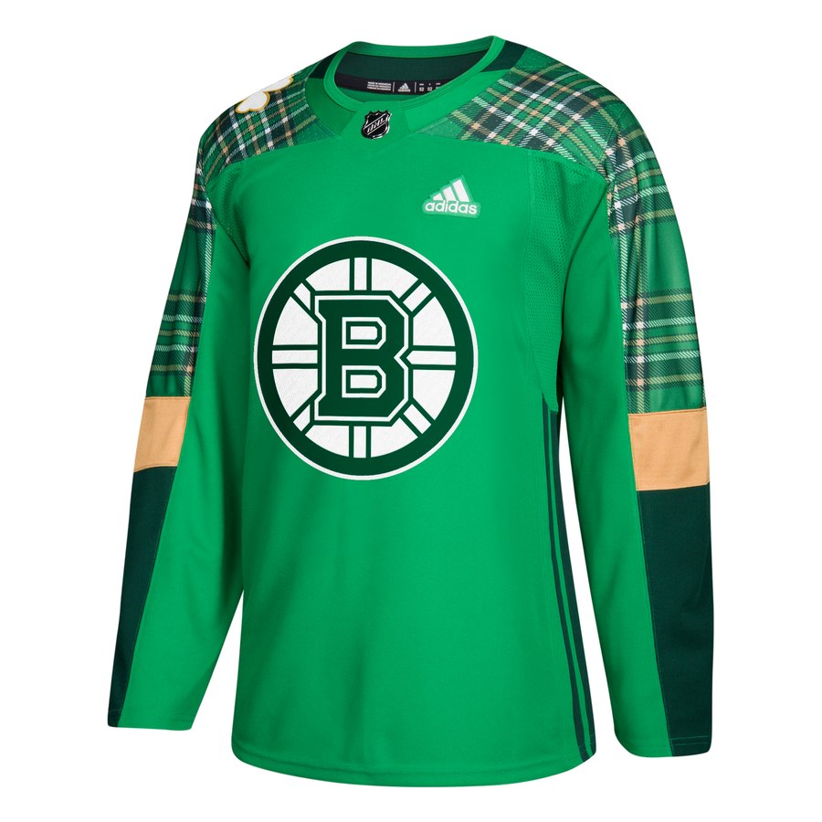 Adidas Bruins Blank Adidas Green St. Patrick's Day Authentic Practice Stitched Jersey
