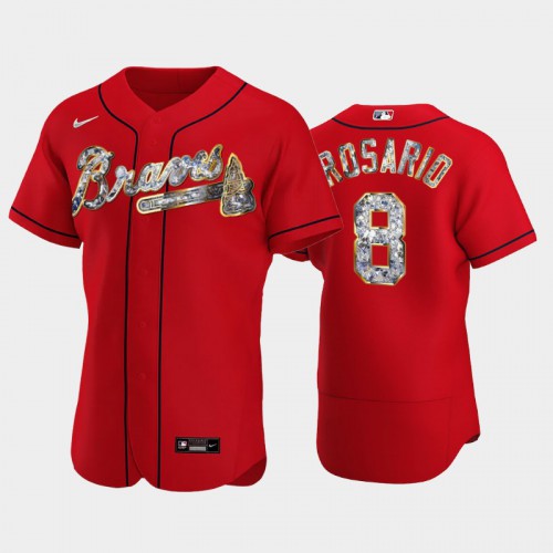Atlanta Atlanta Braves #8 Eddie Rosario Men's Diamond Edition Jersey - Red Men's