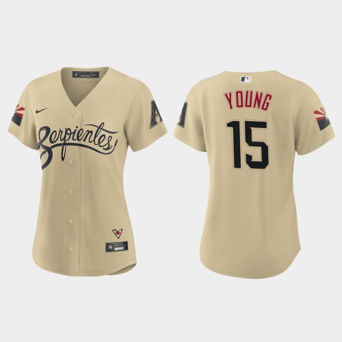 Arizona Arizona Diamondbacks #15 Andrew Young Women's 2021 City Connect Jersey Gold Womens