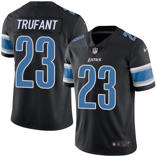 Detroit Lions #23 Desmond Trufant Black Men's Stitched Limited Rush Jersey Men's