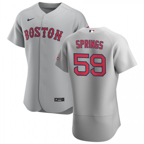 Boston Boston Red Sox #59 Jeffrey Springs Men's Gray Road 2020 Authentic Team Jersey Men's