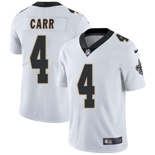 Saints #4 Derek Carr White Youth Stitched Vapor Untouchable Limited Jersey