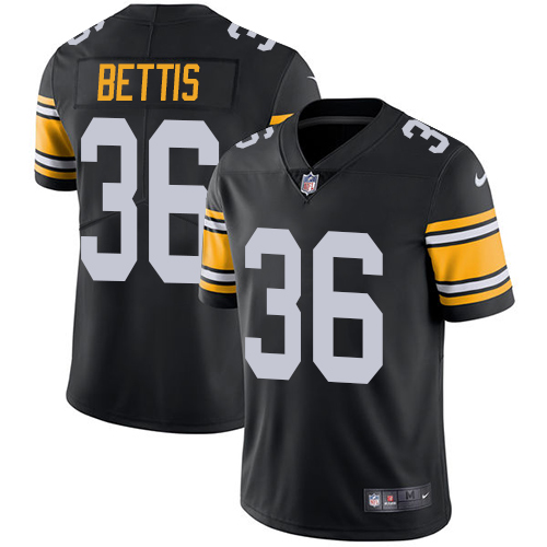 Steelers #36 Jerome Bettis Black Alternate Youth Stitched Vapor Untouchable Limited Jersey