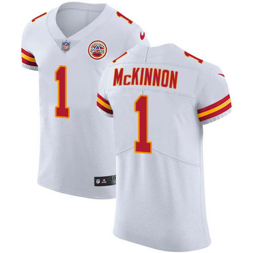 Chiefs #1 Jerick McKinnon White Men's Stitched Vapor Untouchable Elite Jersey