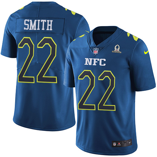 Vikings #22 Harrison Smith Navy Men's Stitched Limited NFC 2017 Pro Bowl Jersey