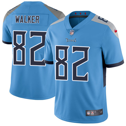 Tennessee Titans #82 Delanie Walker Light Blue Alternate Men's Stitched Vapor Untouchable Limited Jersey Men's