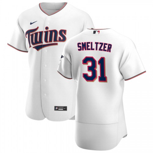 Minnesota Minnesota Twins #31 Devin Smeltzer Men's White Home 2020 Authentic Player Jersey Men's
