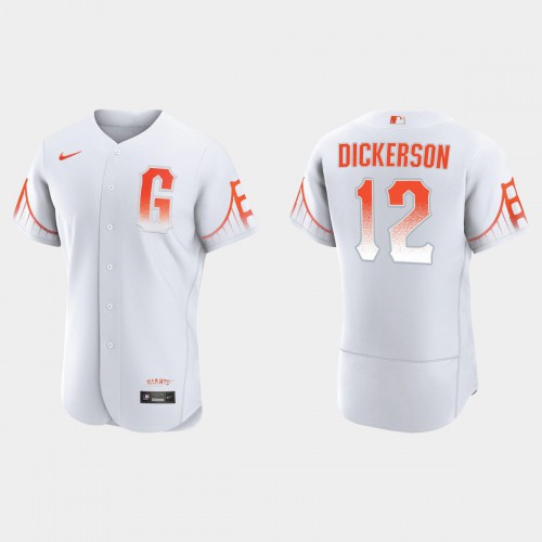 San Francisco San Francisco Giants #12 Alex Dickerson Men's 2021 City Connect Authentic White Jersey Men's