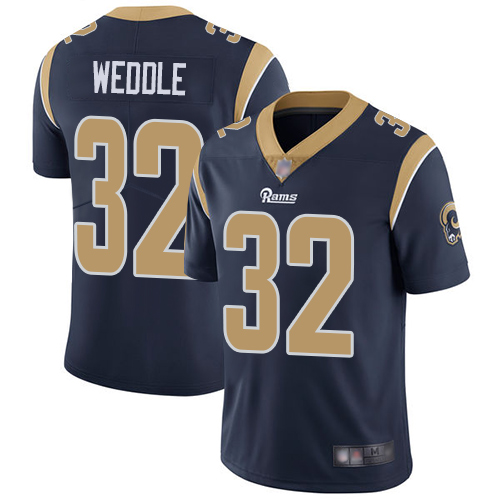 Los Angeles Rams #32 Eric Weddle Navy Blue Team Color Men's Stitched Vapor Untouchable Limited Jersey Men's