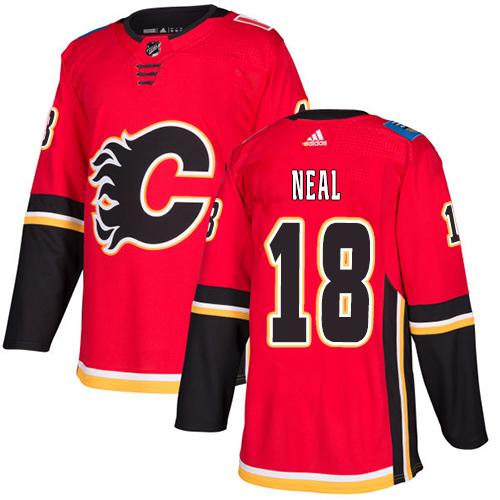 Adidas Calgary Flames #18 James Neal Red Home Authentic Stitched Jersey Men's