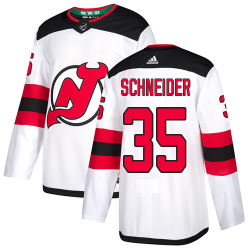 Adidas New Jersey Devils #35 Cory Schneider White Road Authentic Stitched Youth Jersey Youth