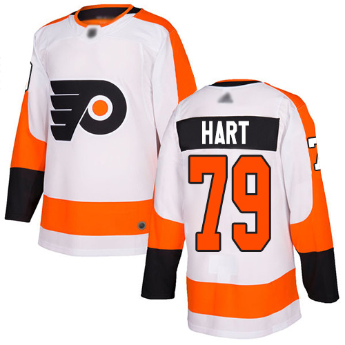 Adidas Philadelphia Flyers #79 Carter Hart White Road Authentic Stitched Jersey Men's